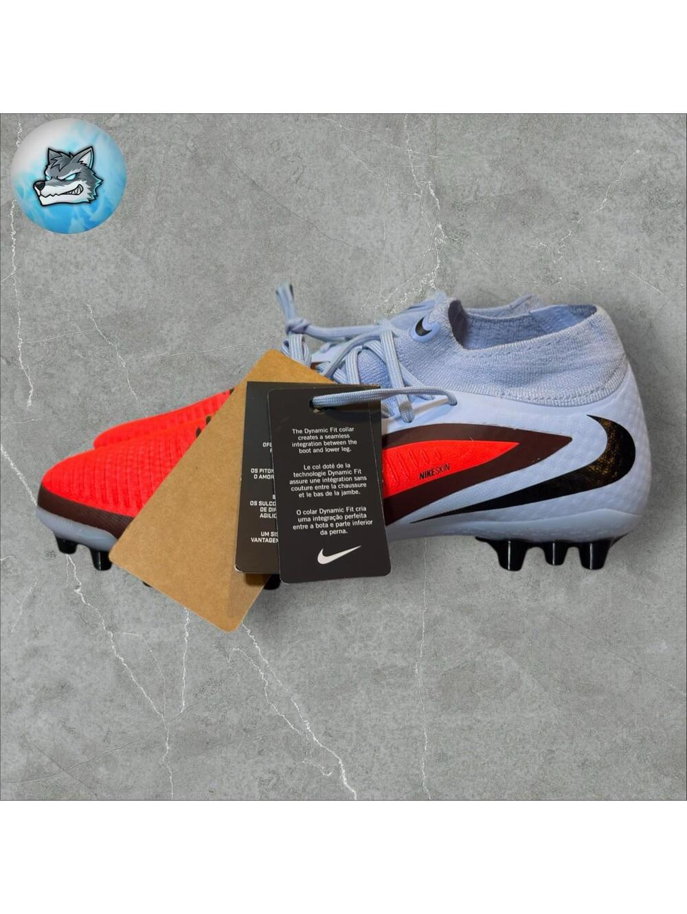 Men's Nike Phantom 6 High AC AD AG Crimson Soccer Cleats HQ2281-400 Size 7.5 - Picture 2 of 5